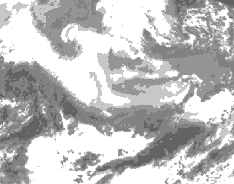 GDPS total cloud 048 hour forecast chart for Canada based on 2026/03/02 0000Z data