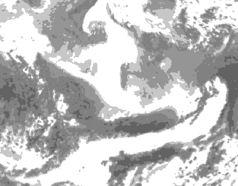 GDPS total cloud 072 hour forecast chart for Canada based on 2026/03/02 0000Z data