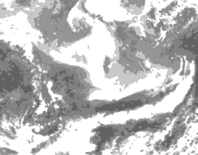 GDPS total cloud 078 hour forecast chart for Canada based on 2026/03/02 0000Z data
