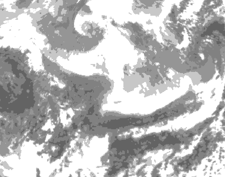 GDPS total cloud 084 hour forecast chart for Canada based on 2026/03/02 0000Z data