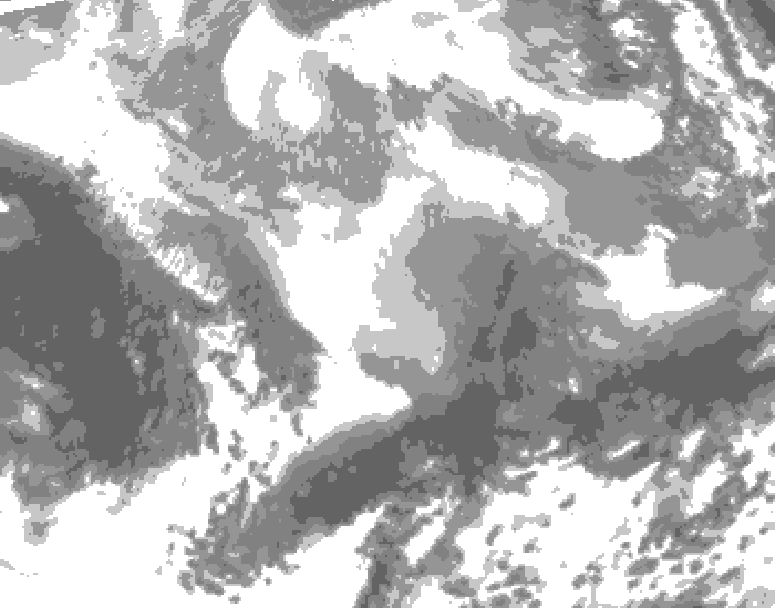 GDPS total cloud 120 hour forecast chart for Canada based on 2026/03/02 0000Z data
