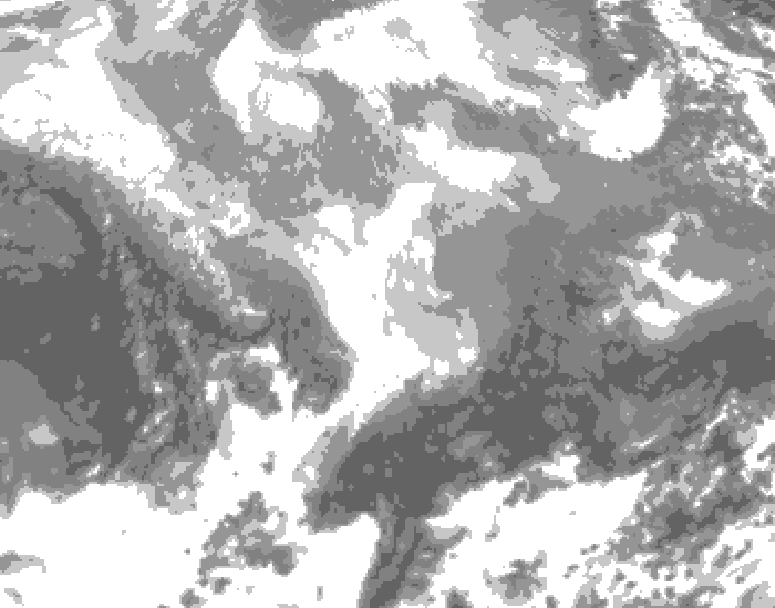 GDPS total cloud 126 hour forecast chart for Canada based on 2026/03/02 0000Z data