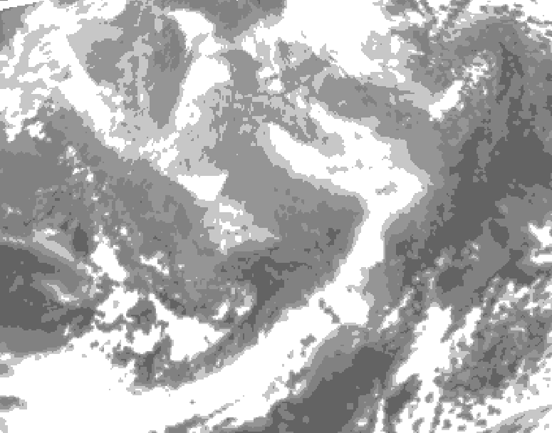 GDPS total cloud 156 hour forecast chart for Canada based on 2026/03/02 0000Z data