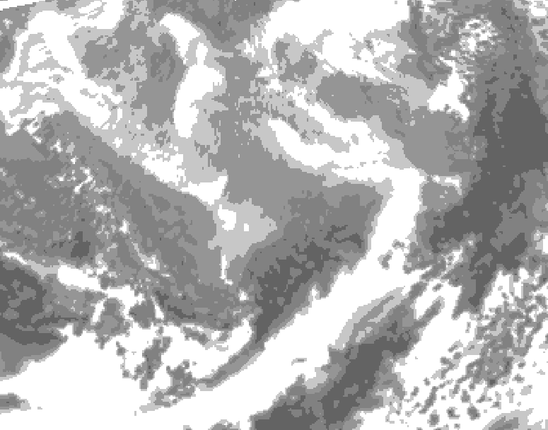 GDPS total cloud 162 hour forecast chart for Canada based on 2026/03/02 0000Z data