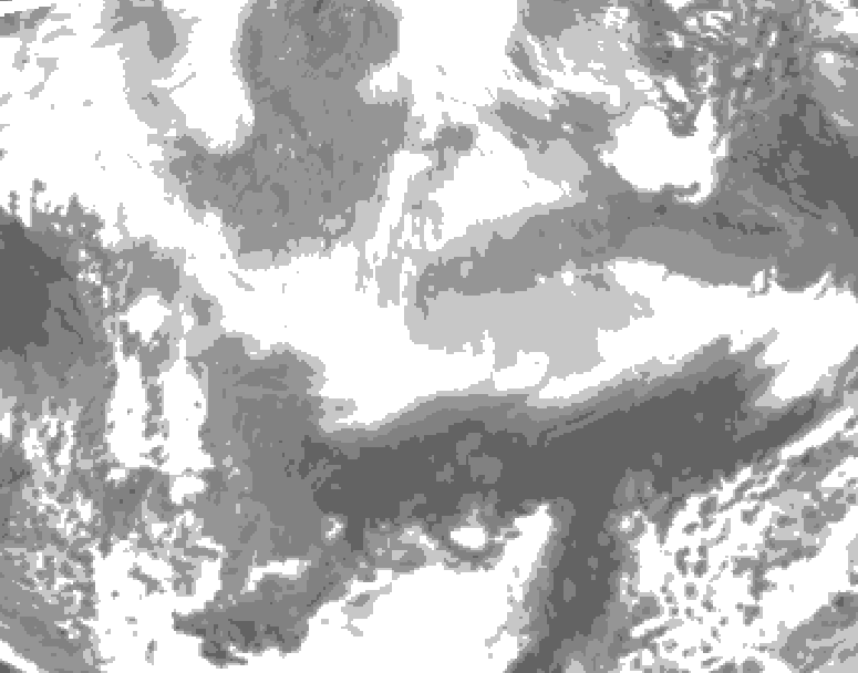 GDPS total cloud 210 hour forecast chart for Canada based on 2026/03/02 0000Z data