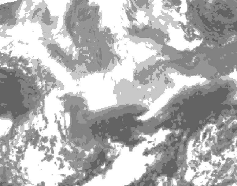GDPS total cloud 222 hour forecast chart for Canada based on 2026/03/02 0000Z data
