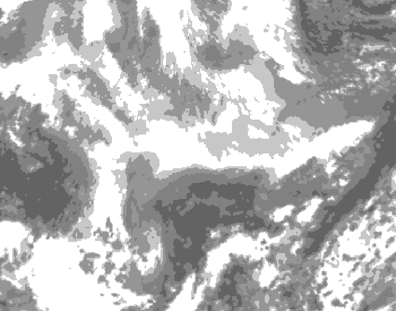 GDPS total cloud 234 hour forecast chart for Canada based on 2026/03/02 0000Z data