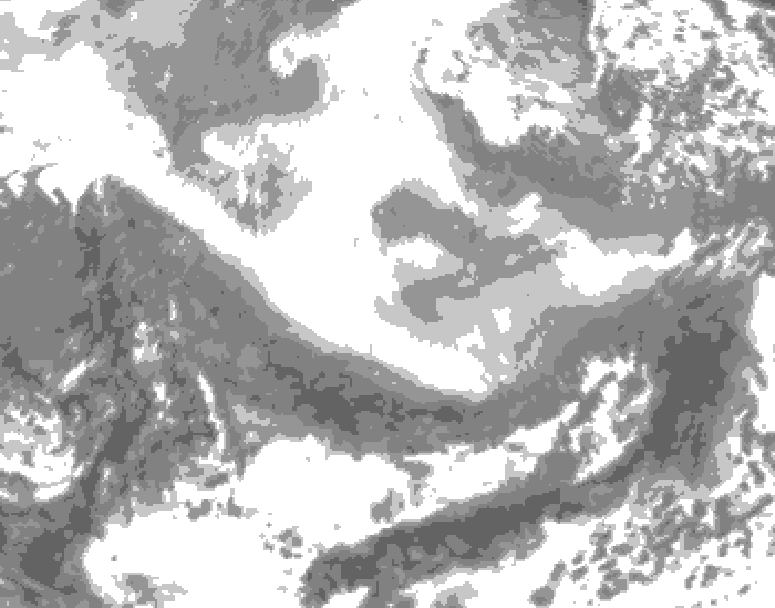 GDPS total cloud 048 hour forecast chart for Canada based on 2026/03/02 1200Z data