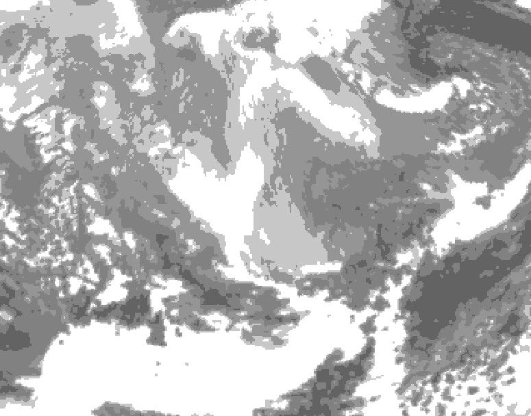 GDPS total cloud 168 hour forecast chart for Canada based on 2026/03/02 1200Z data