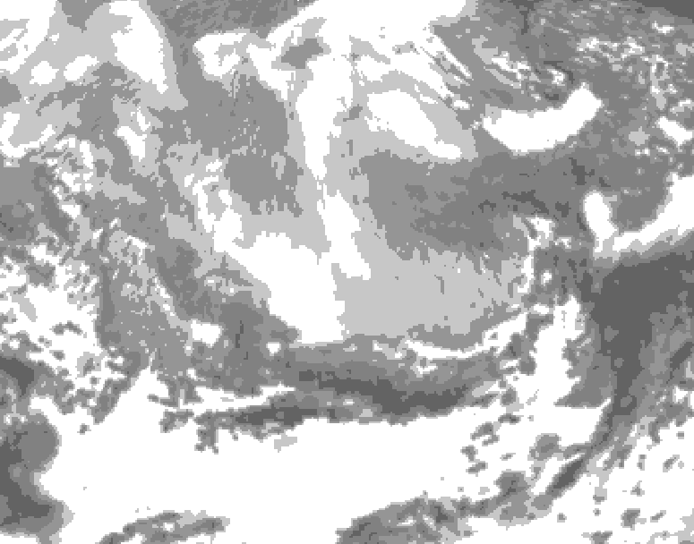 GDPS total cloud 180 hour forecast chart for Canada based on 2026/03/02 1200Z data