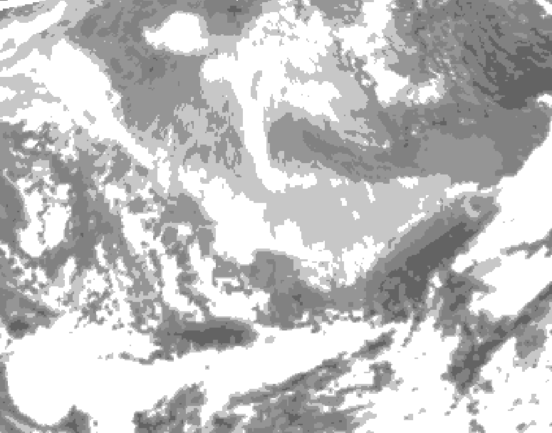 GDPS total cloud 204 hour forecast chart for Canada based on 2026/03/02 1200Z data