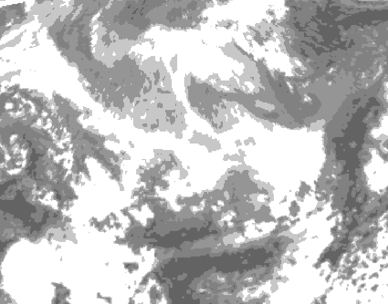 GDPS total cloud 216 hour forecast chart for Canada based on 2026/03/02 1200Z data