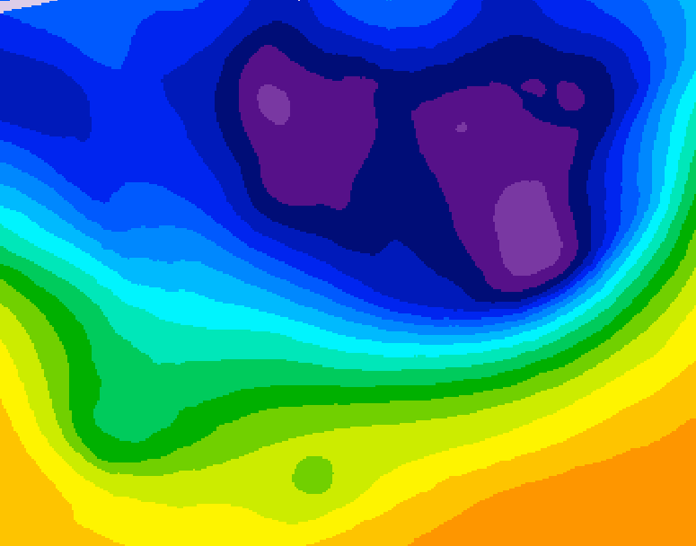 GDPS 500 millibar geopotential height 048 hour forecast chart for Canada based on 2026/03/03 0000Z data