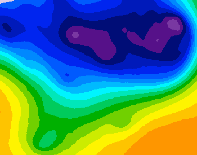 GDPS 500 millibar geopotential height 072 hour forecast chart for Canada based on 2026/03/03 0000Z data