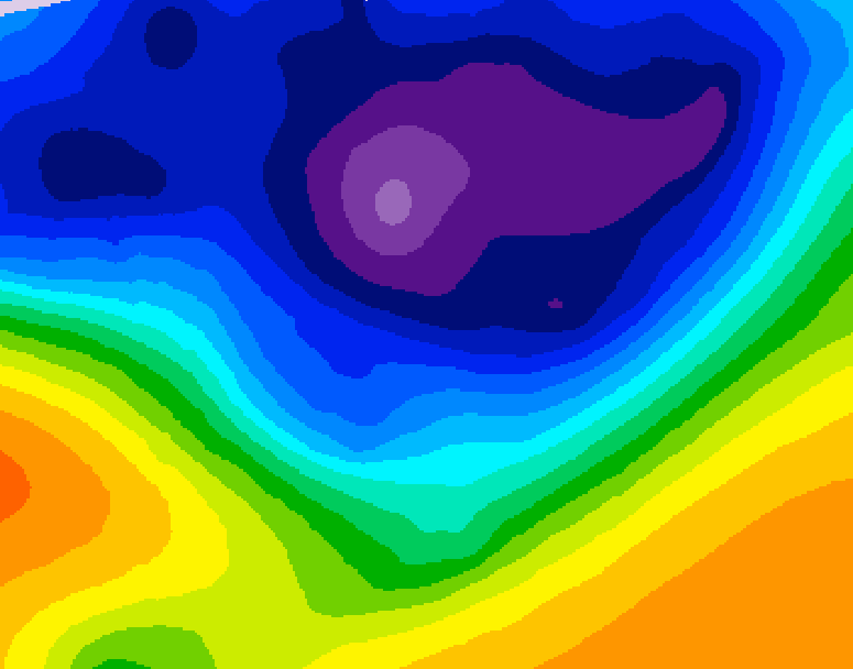 GDPS 500 millibar geopotential height 120 hour forecast chart for Canada based on 2026/03/03 0000Z data