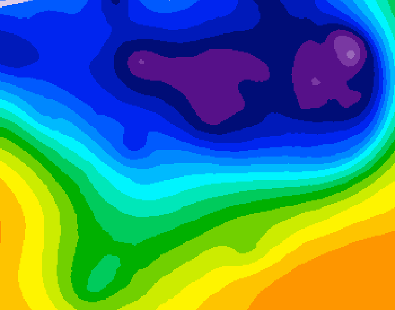 GDPS 500 millibar geopotential height 060 hour forecast chart for Canada based on 2026/03/03 1200Z data