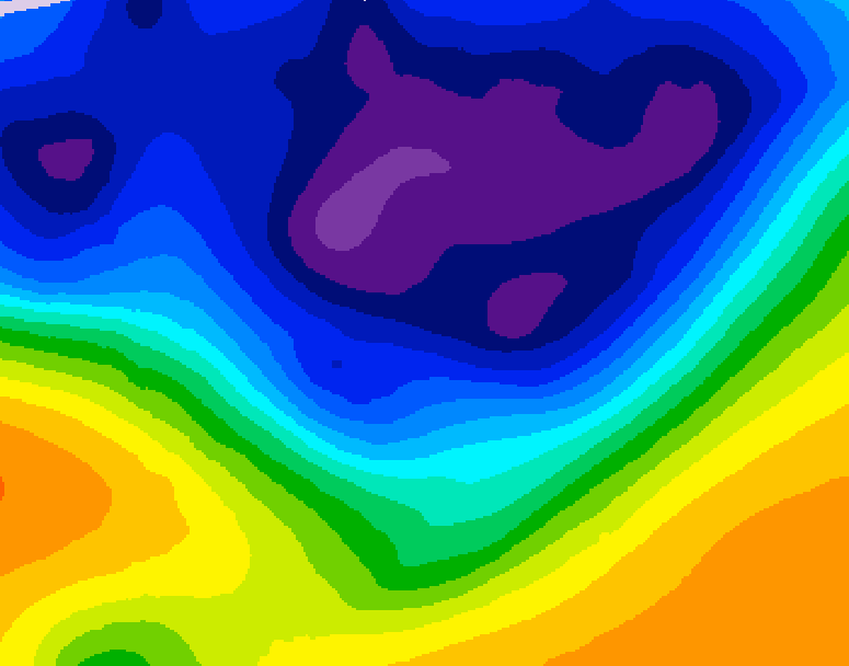 GDPS 500 millibar geopotential height 108 hour forecast chart for Canada based on 2026/03/03 1200Z data