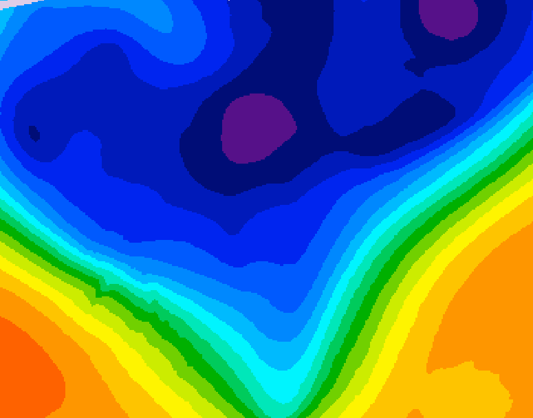 GDPS 500 millibar geopotential height 216 hour forecast chart for Canada based on 2026/03/03 1200Z data