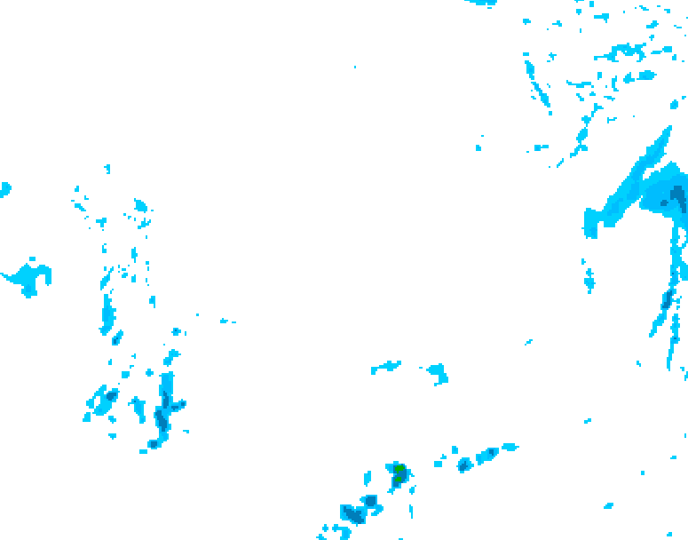 GDPS precipitation 036 hour forecast chart for Canada based on 2026/03/03 1200Z data