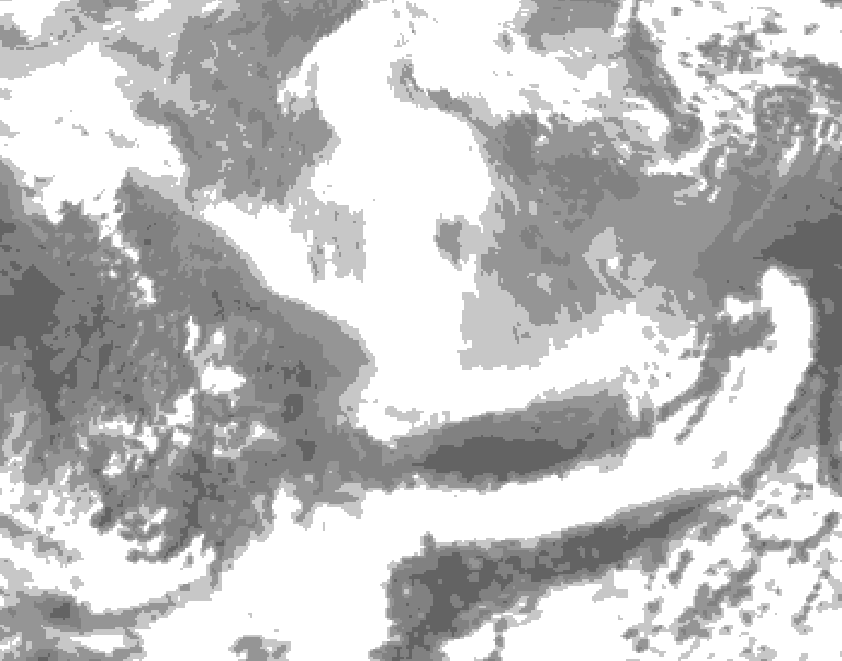 GDPS total cloud 048 hour forecast chart for Canada based on 2026/03/03 0000Z data