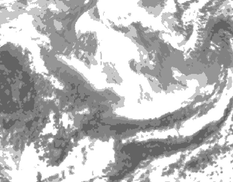 GDPS total cloud 060 hour forecast chart for Canada based on 2026/03/03 0000Z data