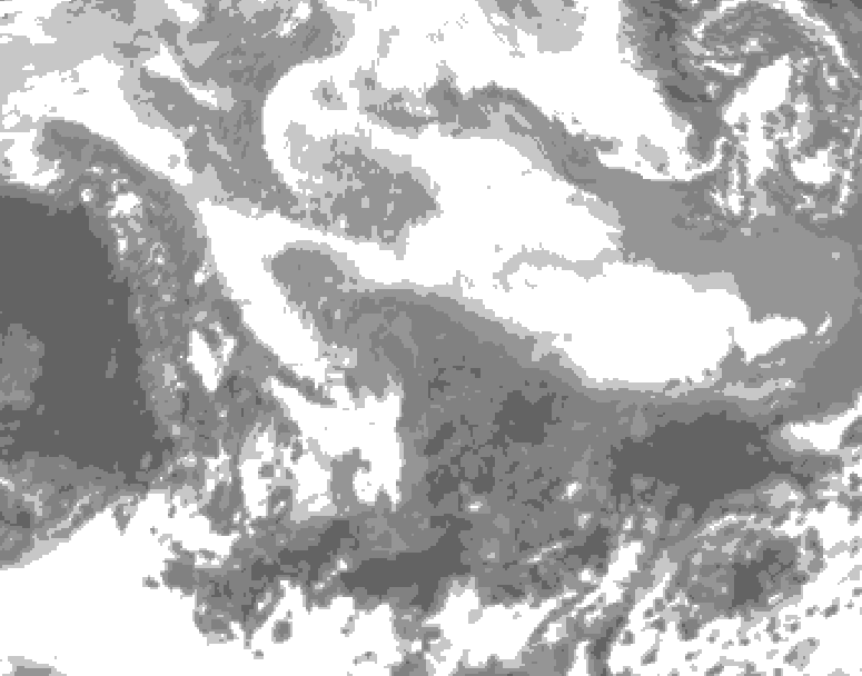 GDPS total cloud 084 hour forecast chart for Canada based on 2026/03/03 0000Z data