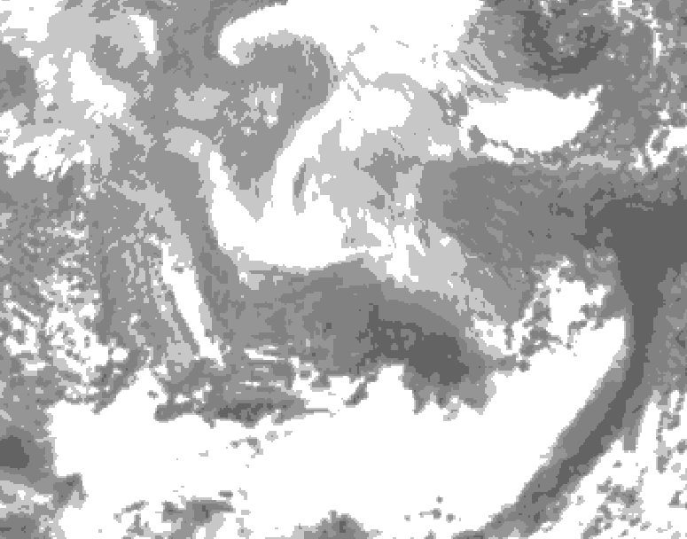 GDPS total cloud 168 hour forecast chart for Canada based on 2026/03/03 0000Z data