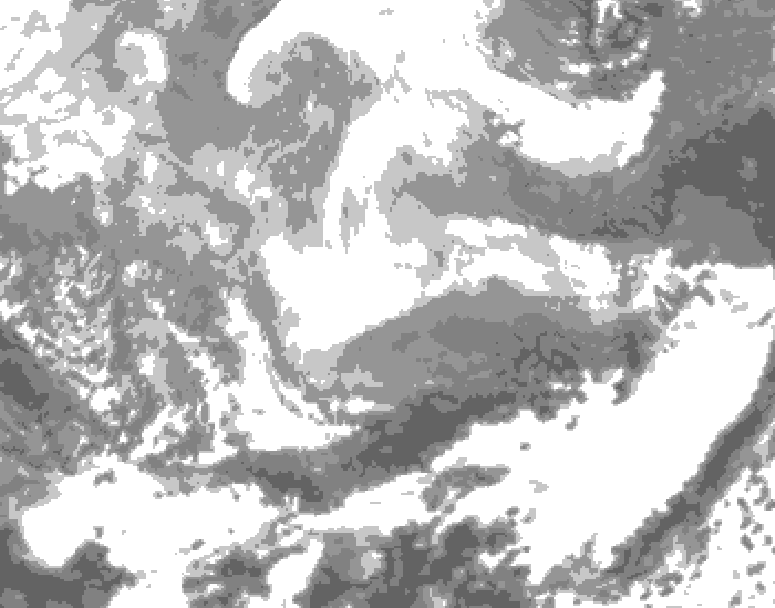 GDPS total cloud 180 hour forecast chart for Canada based on 2026/03/03 0000Z data
