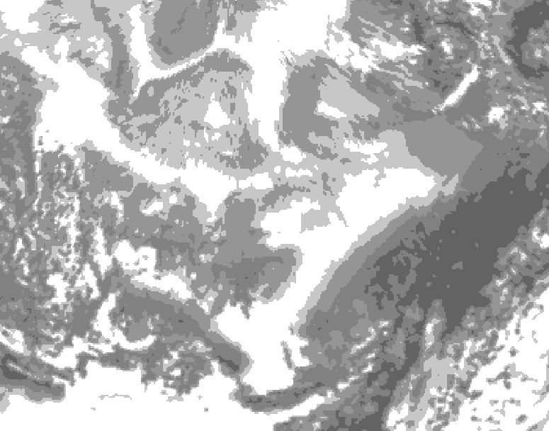 GDPS total cloud 228 hour forecast chart for Canada based on 2026/03/03 0000Z data