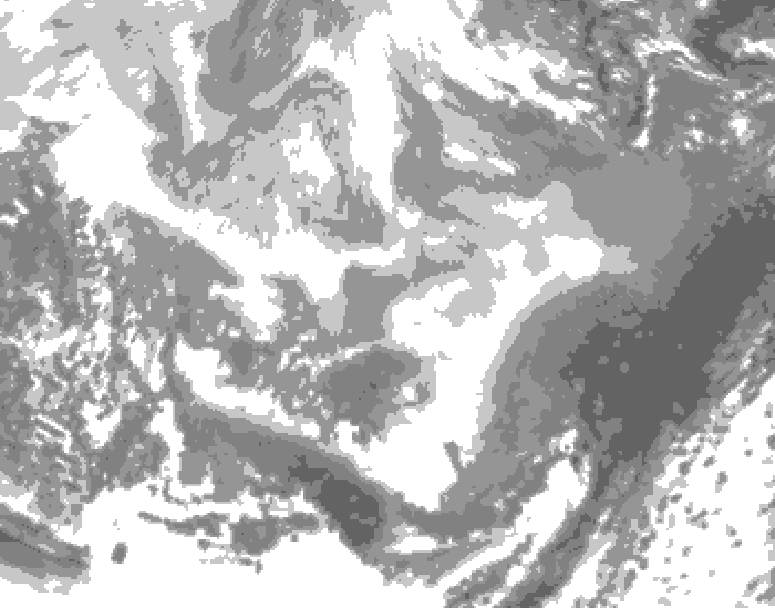 GDPS total cloud 234 hour forecast chart for Canada based on 2026/03/03 0000Z data