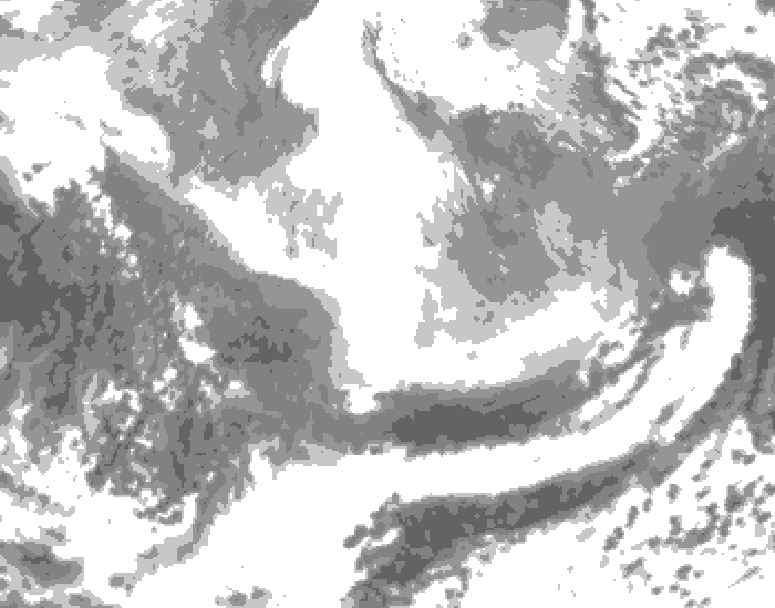 GDPS total cloud 036 hour forecast chart for Canada based on 2026/03/03 1200Z data