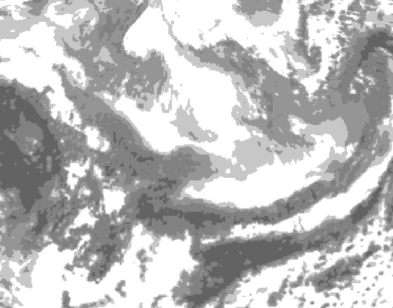 GDPS total cloud 048 hour forecast chart for Canada based on 2026/03/03 1200Z data