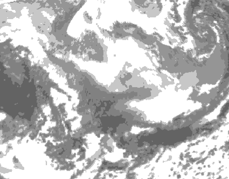 GDPS total cloud 060 hour forecast chart for Canada based on 2026/03/03 1200Z data