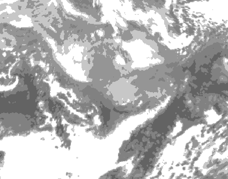 GDPS total cloud 108 hour forecast chart for Canada based on 2026/03/03 1200Z data