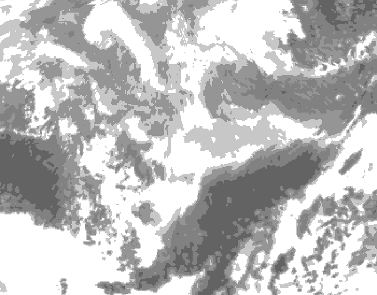 GDPS total cloud 192 hour forecast chart for Canada based on 2026/03/03 1200Z data