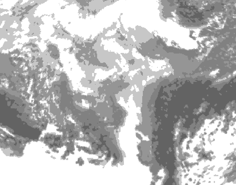 GDPS total cloud 228 hour forecast chart for Canada based on 2026/03/03 1200Z data
