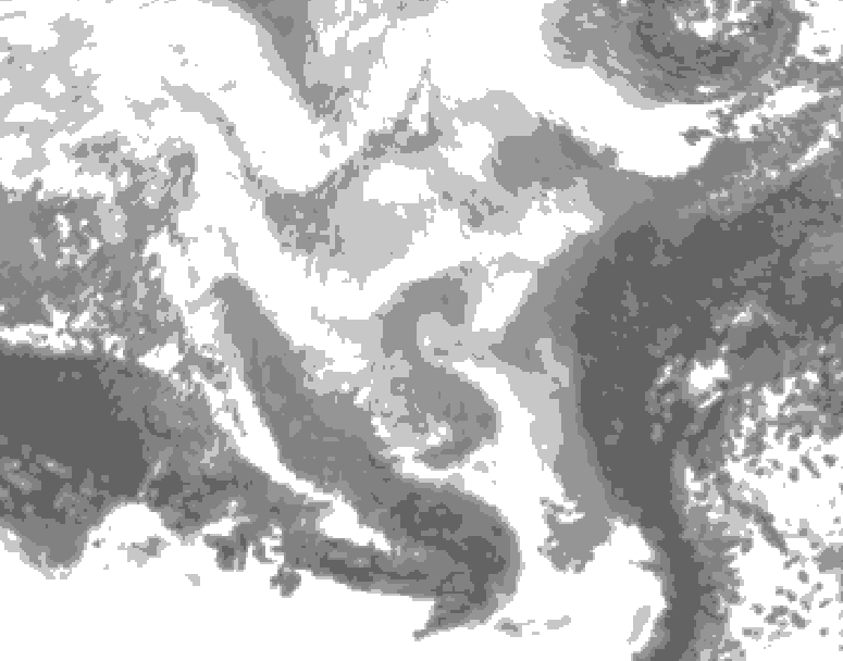 GDPS total cloud 240 hour forecast chart for Canada based on 2026/03/03 1200Z data