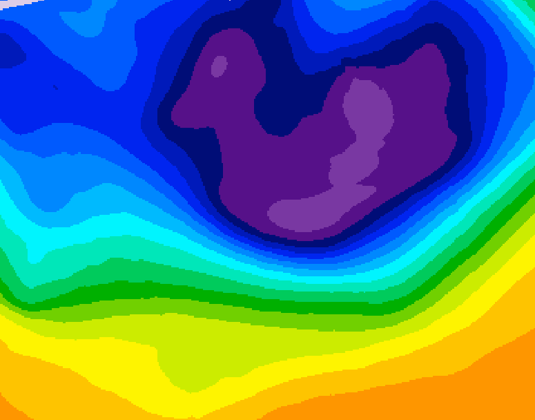 GDPS 500 millibar geopotential height 006 hour forecast chart for Canada based on 2026/03/04 0000Z data