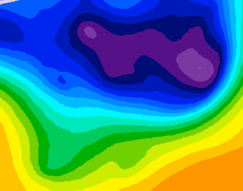 GDPS 500 millibar geopotential height 036 hour forecast chart for Canada based on 2026/03/04 0000Z data