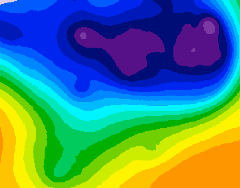 GDPS 500 millibar geopotential height 048 hour forecast chart for Canada based on 2026/03/04 0000Z data