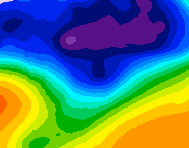 GDPS 500 millibar geopotential height 078 hour forecast chart for Canada based on 2026/03/04 0000Z data