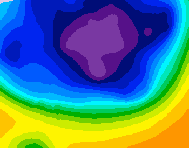 GDPS 500 millibar geopotential height 132 hour forecast chart for Canada based on 2026/03/04 0000Z data