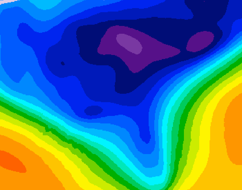 GDPS 500 millibar geopotential height 222 hour forecast chart for Canada based on 2026/03/04 0000Z data