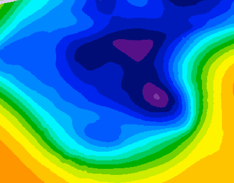 GDPS 500 millibar geopotential height 222 hour forecast chart for Canada based on 2026/03/04 1200Z data