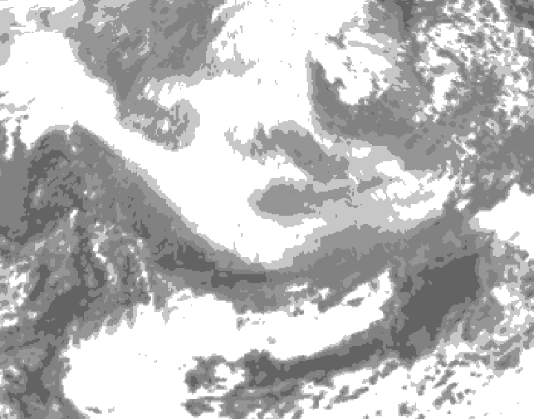 GDPS total cloud 006 hour forecast chart for Canada based on 2026/03/04 0000Z data