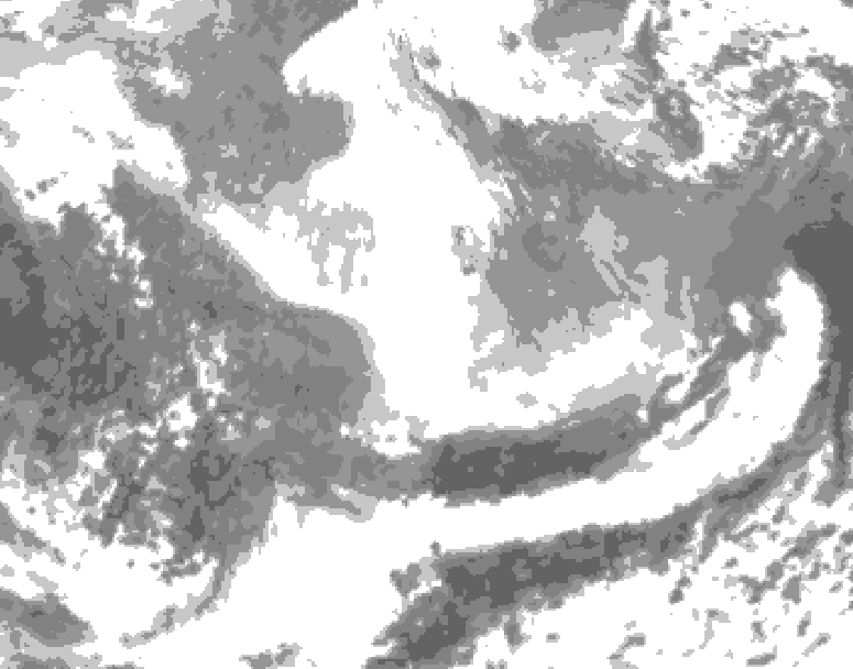 GDPS total cloud 024 hour forecast chart for Canada based on 2026/03/04 0000Z data