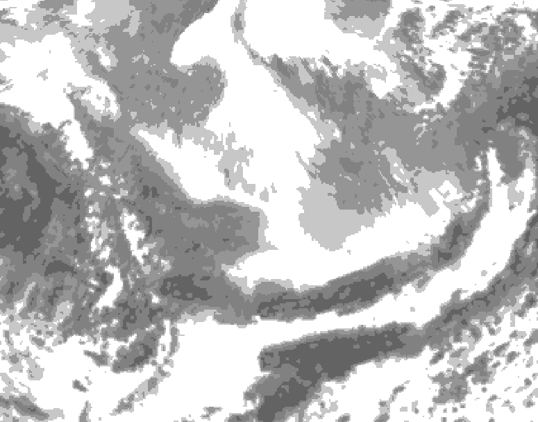 GDPS total cloud 030 hour forecast chart for Canada based on 2026/03/04 0000Z data