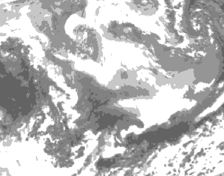 GDPS total cloud 048 hour forecast chart for Canada based on 2026/03/04 0000Z data