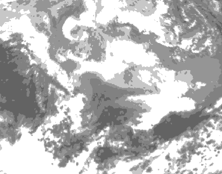 GDPS total cloud 054 hour forecast chart for Canada based on 2026/03/04 0000Z data