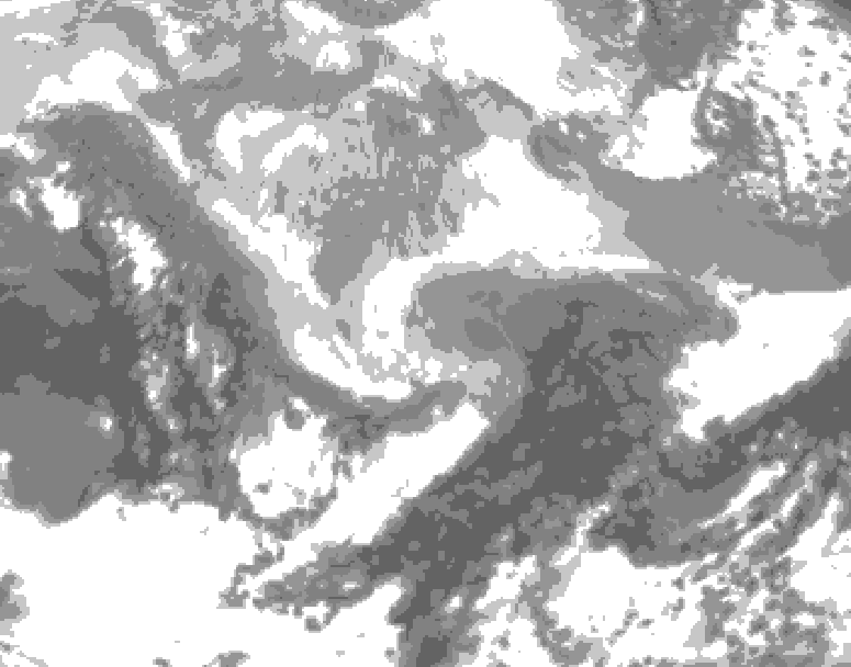 GDPS total cloud 078 hour forecast chart for Canada based on 2026/03/04 0000Z data